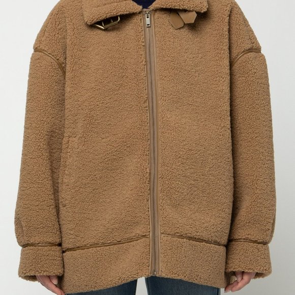 Black Sherpa Biker Jacket OAK + FORT - Picture 5 of 5